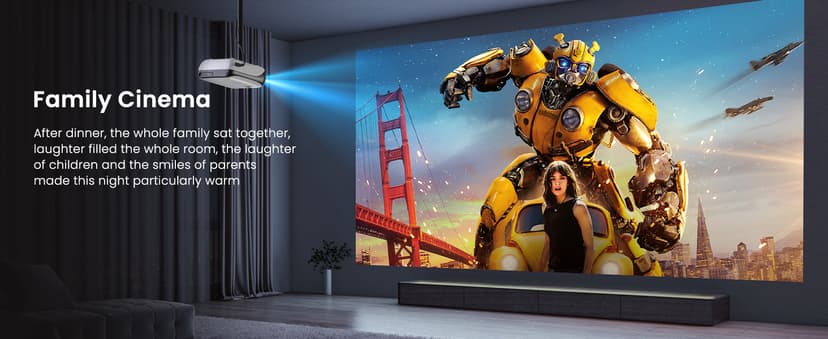 HAPPRUN Native 1080P Bluetooth Projector, Full HD Portable Outdoor Movie Projector with Built-in Speaker, Compatible with Smartphone, HDMI, USB, AV, Fire Stick, PS5 for Home, Bedroom, Outdoor Use