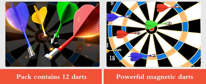 Gitus Magnetic Dart Board Indoor Outdoor Games for Kids with 12 Darts, Gifts for Teenage Boys Teen Boy Gift Ideas Gifts for Boys 8 9 10 11 12 13 14 Years Old Game Room Decor