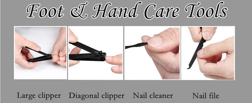 Manicure set Men Personal Care Tools Accessories Finger and Toe Nail Clippers Kit Professional Manicure Pedicure Kit With Travel Case Nail Grooming Kit Present for Men Husband Boyfriend Parent