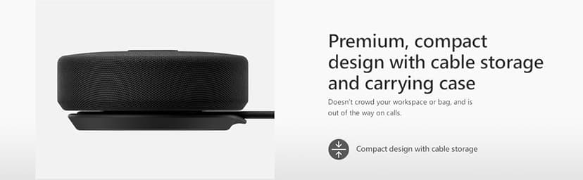 Microsoft Modern USB-C Speaker, Certified for Microsoft Teams, 2- Way Compact Stereo Speaker, Call Controls, Noise Reducing Microphone. Wired USB-C Connection,Black