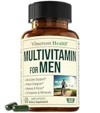Vimerson Health Multivitamin for Men – Methylated Mens Multivitamins & Multiminerals Capsules with Vitamin B12, A, D, C, Zinc, Magnesium & More for Complete Daily Support – High Potency Bioavailable Vitamins for Men