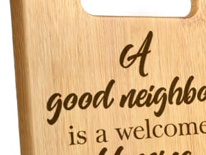 Housewarming Gift for Neighbors, Best Gifts for Neighbors, Neighbors Gifts, Farewell Gifts Thank you Gifts for Neighbors Christmas Cutting Board Gift