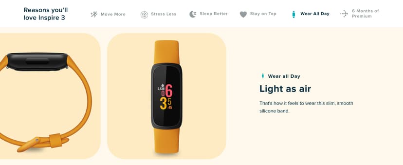 Fitbit Inspire 3 Health &-Fitness-Tracker with Stress Management, Workout Intensity, Sleep Tracking, 24/7 Heart Rate and more, Midnight Zen/Black One Size (S & L Bands Included)