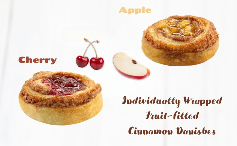 Fruit Danish Pastries | Christmas Holiday Corporate Food Gifts in Gift box |12 Individually Wrapped ASSORTED Fruit Filled Cinnamon Buns | Halloween, Thanksgiving-Stern’s Bakery