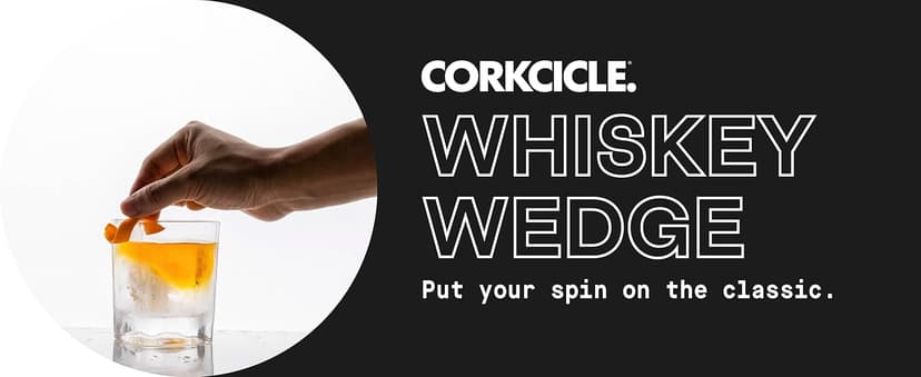 Corkcicle Whiskey Wedge - Premium Old Fashioned Glass with Silicone Ice Mold - For Bourbon, Scotch, & Spirits - Great Gift for Dad - Perfect for the Holidays - 9 oz