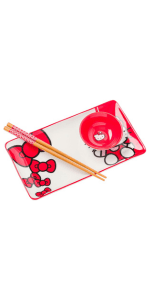 Silver Buffalo Sanrio Hello Kitty Strawberry Milk Japanese Character Ceramic Ramen Noodle Rice Bowl with Chopsticks, Microwave Safe, Pink, 20 Ounces