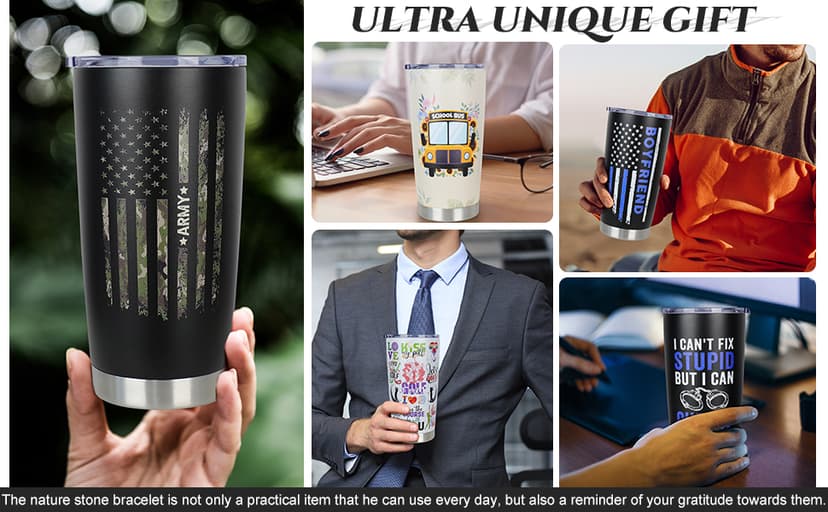 Gifts for Boyfriend Birthday - Cool Valentines Anniversary Day Gifts for Him Boyfriend from Girlfriend - Gift To My Boyfriend's Christmas 20oz Insulated Tumbler