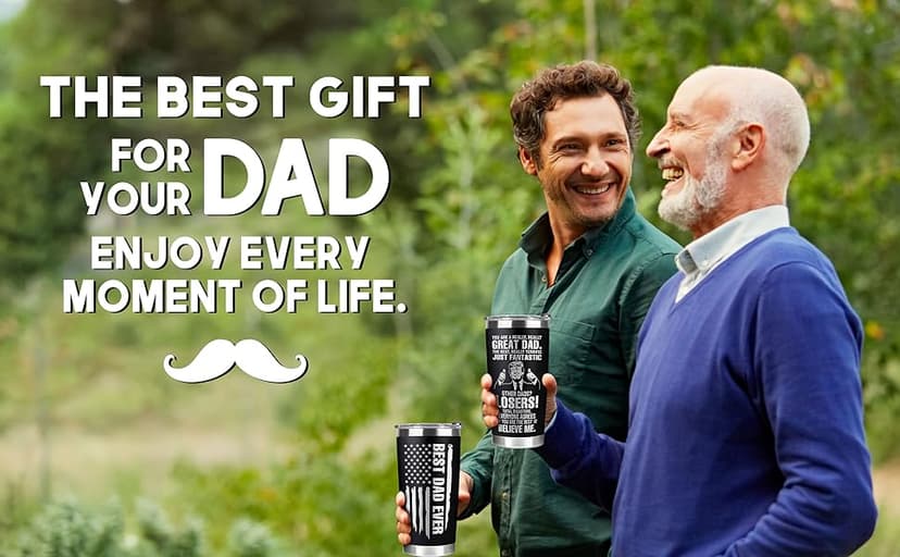Christmas Gifts for Dad, Men - Gifts for Dad from Daughter, Son - Dads Birthday Gift Ideas, Happy Birthday gifts for Dads, Fathers - Best Dad Ever Gift, Present for dads, Fathers - 20 Oz dad Tumbler