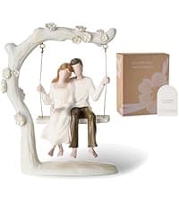 Anniversary Couple Gifts Figurine - Romantic in Love Statue Engagement Wedding Valentines Day Birthday Gift for Her Girlfriend Wife Parents