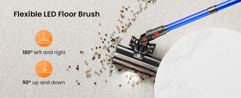 NADALY Cordless Vacuum Cleaner, 550W 45Kpa 65Mins Vacuum Cleaners for Home, Stick Vacuum with LED Display, Anti-Tangle, Self-Standing, 8-in-1 Lightweight Vacuum for Hardwood Floor/Carpet/Pet Hair