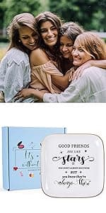 Birthday Gifts for Women Best Friend - to My Bestie Jewelry Dish Trinket Tray, Unique Friendship Gifts for Women Female Friend Christmas Valentines Mother's Day