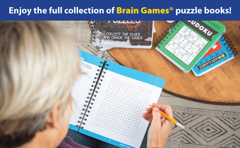 Brain Games - Word Searches - Large Print (Red) (Brain Games Large Print)