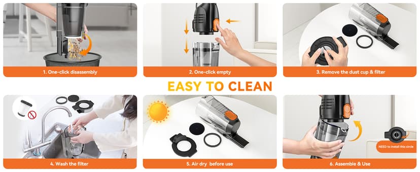 Vazone R6X Corded Stick Vacuum Cleaners for Home, 30Kpa Powerful Suction Stick Vacuum with 16Ft Cord, 2 in 1 Lightweight Handheld Vacuum Cleaner for Hardwood Floor Pet Hair