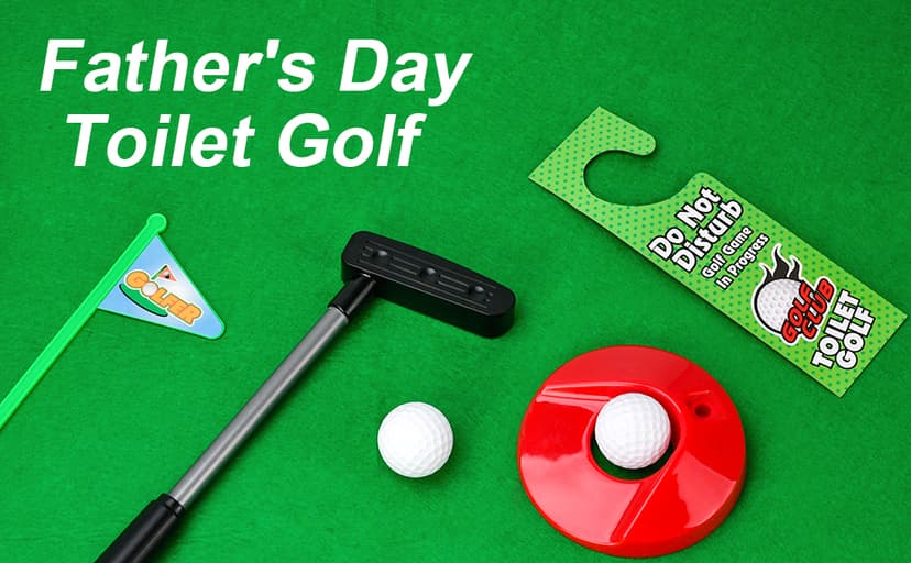 Funny Gag Mini Golf Toy for Dad - Fathers Day, Birthday, Christmas, Valentines Gifts for Men, Husband, Boyfriend, Him