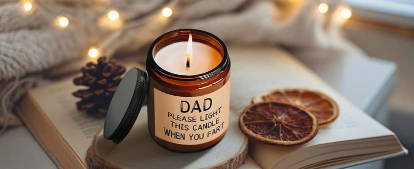 Dad Christmas Gifts for Men Funny Birthday Christmas Gifts for Dad from Daughter & Son Unique Mens Gift for Dads Who Have Everything Hilarious Holiday Presents Gag Gift for Fathers, 100% Soy Wax