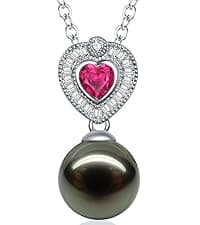 Gifts for Women Wife-Tahitian-Black-Pearl-Necklace-Gift for Wife Wedding Birthday Anniversary Jewelry-Mom Girlfriend Her Mothers Day Gifts for Mom Women Valentines Christmas Day