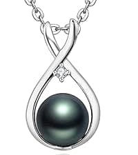 Gifts for women Mom her Girlfriend grandma Wife on Christmas Day Mothers Day Valentines Birthday Gifts Wedding Gift Jewelry Anniversary Tahitian Black Pearl Necklaces
