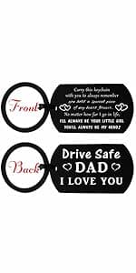 ENGZHI Grandpa Birthday Gifts Grandpa Keychain - Drive Safe I Love You Gifts from Grandkids - Grandfather Fathers Day Christmas Keepsake