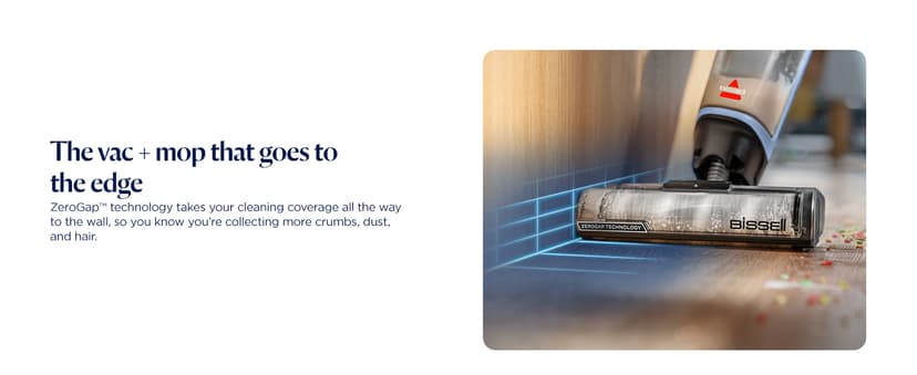 Bissell CrossWave Edge, Multi-Surface Hard Floor Cleaner Wet Dry Vacuum with Zero-Gap Edge Technology, 4111A