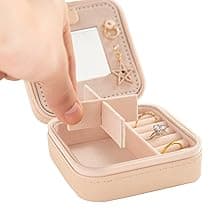 KElofoN Travel Jewelry Case and Organizer with Mirror - Gift for Women and Girls
