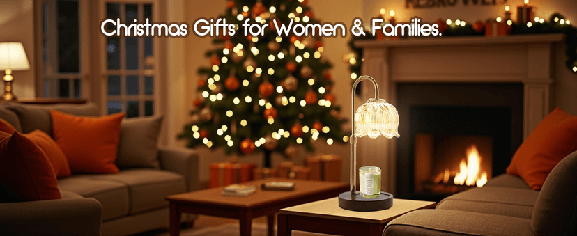 GEEZO Fragrance Candle Warmer Lamp,Electric Candle Warmer with Timer & Dimmer,Mom Christmas Birthday Gifts for Women, House Warming Gifts New Home Bedroom Decor