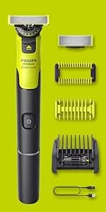 Norelco Philips Norelco OneBlade 360 Hybrid Face, Electric Beard Trimmer and Shaver, with 360 Blade Technology, 1x 360 Blade for Face, 5in1 Adjustable Comb, Model QP2724/90