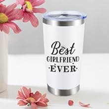 Gifts for Girlfriend Women Her, Girlfriend's Birthday Gifts, 1 Year Gift for GF Anniversary, Best Girlfriend Ever Tumbler Gift Set, Coolest I Love You Couple Presents, I Love My GF Cute Present