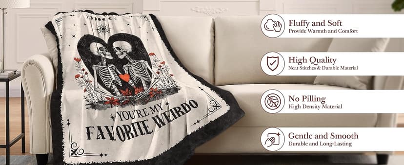 Gifts for Him Her, Wedding Anniversary Blanket for Women Men, Birthday Gifts for Boyfriend Girlfriend, I Love You Gift, Engagement, Wedding Gift for Wife, Husband, Couple, 60"X50"