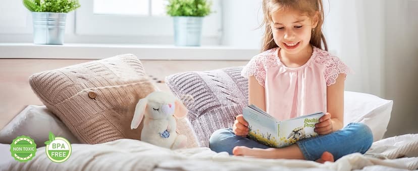 Baptism Gifts for Girls and Newborn Baby, Christening Gifts Set, 7" Praying Bunny Plush Toy and Bedtime Blessing Book in Keepsake Gift Box, Ideal Easter Gifts for Kids