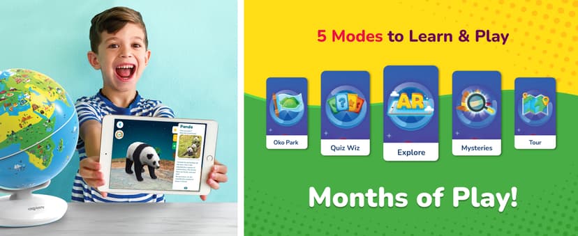 PlayShifu Globe for Children – Orboot Earth: Interactive Kids Globe with 1000+ Facts on Animals, Places & Monuments | Tech-Powered Learning Toy & STEM Gift for Kids Ages 4–10