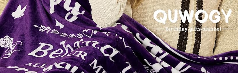 Birthday Gifts for Women/Men/Her/Him Friendship Blanket Purple 60"x50", Happy Birthday Decorations Women/Men Throw Blanket, Bday Gifts for Women Unique, Best Birthday Gift Idea