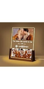 Personalized Best Friend Birthday Gifts for Women, Unique Friendship Gifts, Custom Acrylic Night Light Friend Picture Frame with Photo Name, Long Distance BFF Sister Bestie Christmas Gift