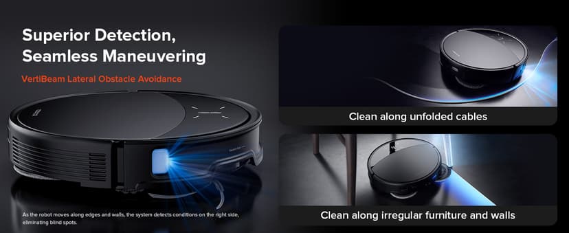 roborock Saros 10R Robot Vacuum and Mop, 22,000 Pa Suction, Zero-Tangling, 3.14’’ Ultra Slim, FlexiArm Riser Technology for Carpet & Floor, Corner & Edge Cleaning, Self-Emptying, Hot Air Drying, Black