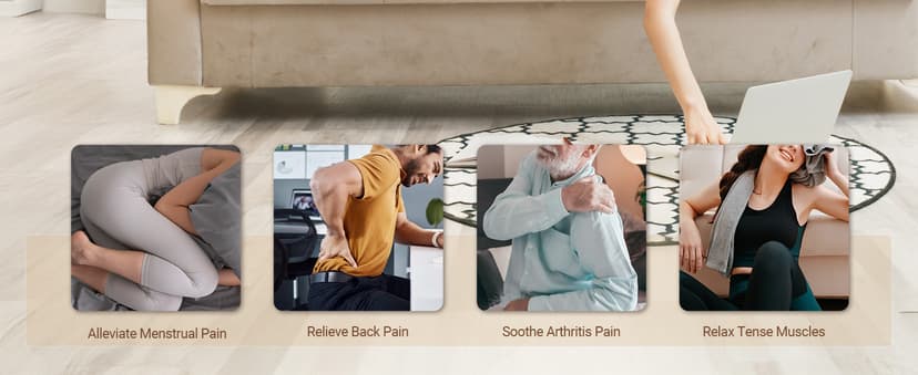 Comfier Heating Pad for Back Pain Relief, Fast Heating Pads for Back Neck and Shoulders, Electric Heated Wrap, 3 Heat Levels & 90-Mins Auto Shut Off, Birthday Gifts for Mom Dad Women Men