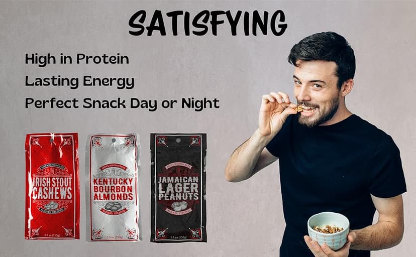 Nuts Gift Basket for Men - Cashews, Almonds, Peanuts in Unique Tin Gift Box – Birthday Gift for Men, Food Gift Basket for Men, Dad, Care Package, Assorted Nuts, Healthy Snack Gift Basket