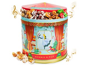 Christmas Gift Basket- Gourmet Food Gifts - Plays Music - Holiday Chocolate and Candy, Sweets and Snacks- Nutcracker Suite- Bonnie and Pop