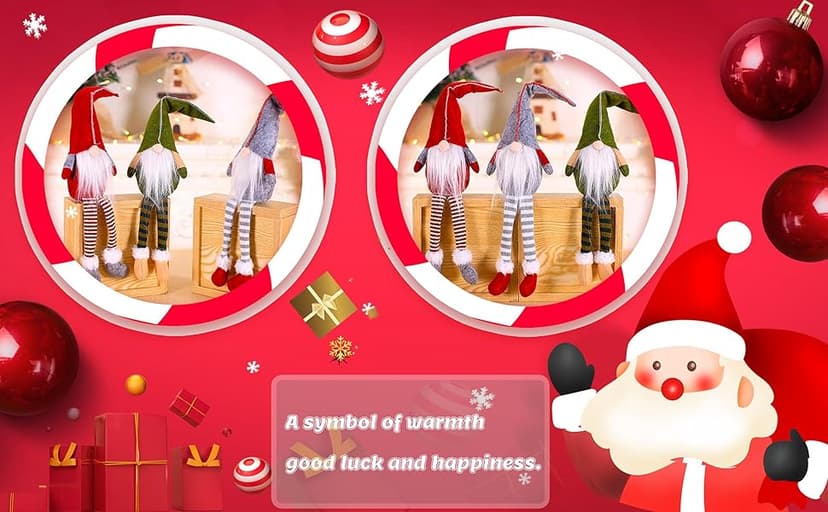 3pcs New Christmas Decoration Long Legs Rudolph Doll Christmas Children Gift Hotel mall Window Decoration