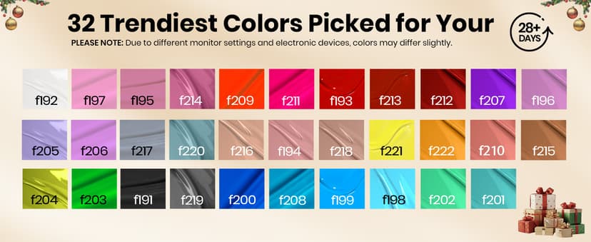 Beetles Gel Nail Polish Kit with U V Light -54 Pcs Gel Nail Kit Four Seasons Glow 32 Colors Set with Base Matte & Glossy Top Coat Soak Off Home Salon DIY Manicure Christmas Gifts for Women Teen Girls