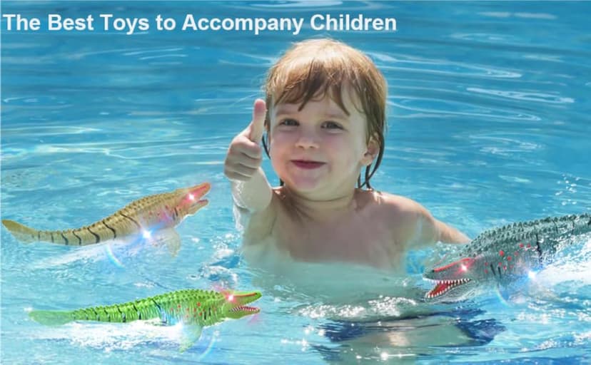 2.4GHz Remote Control Mosasaurus Dinosaur Swimming Pool High Simulation Toys, RC Boat Lake Bathroom 8-12 Years Boys Girls Christmas Halloween Tricky Birthday Gift