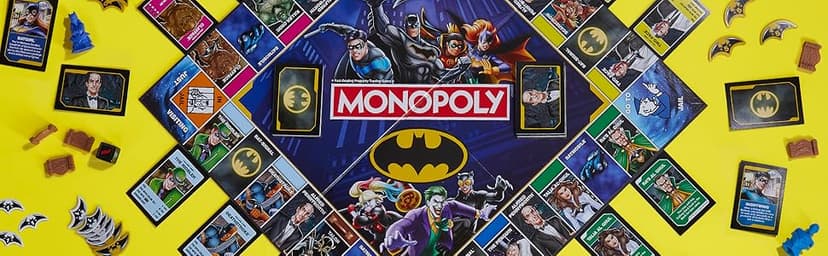 Monopoly Batman Edition Board Game | Monopoly Game for Batman Fans | Ages 8 and Up | 2 to 4 Players | Family Games | Strategy Games for Kids and Adults (Amazon Exclusive)
