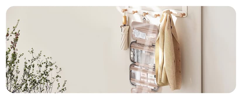 BAGSMART Large Toiletry Bag Travel Bag with Hanging Hook, Water-resistant Makeup Cosmetic Bag Travel Organizer for Accessories, Shampoo, Full Sized Container, Toiletries