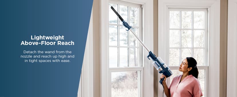 Shark HZ3002 Stratos Ultralight Corded Stick Vacuum with DuoClean PowerFins HairPro, Self-Cleaning Brushroll, & Odor Neutralizer Technology, Navy