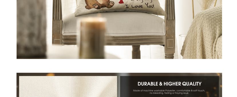 AVOIN colorlife to My Sister Throw Pillow Cover, 18 x 18 Inch Christmas Sister's Gift Lady Girls Birthday Cushion Case from Sister Brother