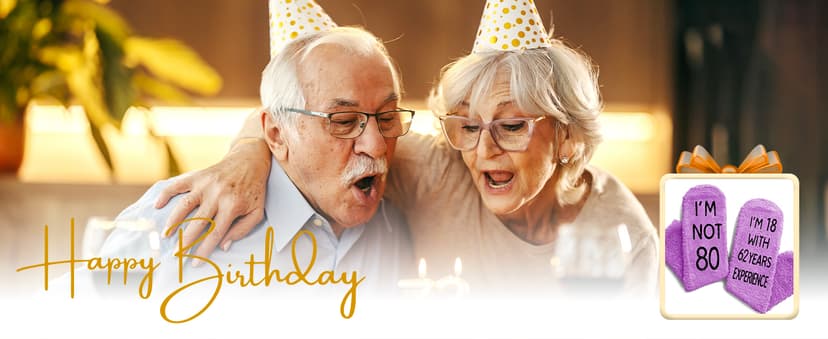 HAPPYPOP Birthday Gift Ideas for Women - Socks for 75 80 85 90 95 Year Olds, Elderly Gifts