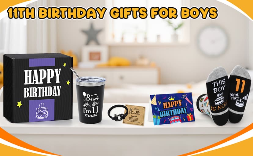 11 Year Old Boy Birthday Gift Ideas, Unique Funny Gift Set for 11th Teenage Boys, Eleven Year Old Gifts ideas for Boys Son Grandson Nephew Friend