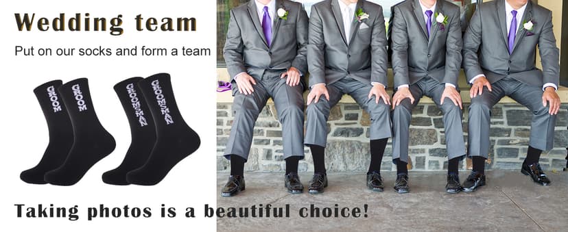 ZXGXLAW 8 Pairs Groom Groomsmen Gifts For Men Wedding Novelty Socks Funny Proposal Gifts Bestman