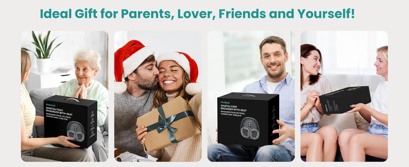 Nekteck Shiatsu Foot Massager with Heat, FSA Eligible Deep Kneading Therapy Air Compression, HSA Feet Massage Improve Blood Circulation Foot Wellness Soothing Pain Relief, Relax for Home Office Use