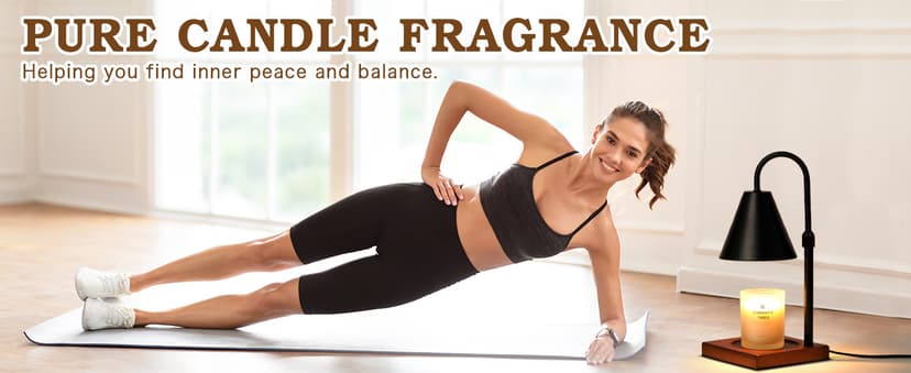 Modern Candle Warmer Lamp with Timer, Dimmable Candle Lamp Warmer, Men Women Christmas Birthday Gifts, Black Candle Warmer, Adjustable Candle Light Warmer, Cozy Living Room Bedroom Home Decor