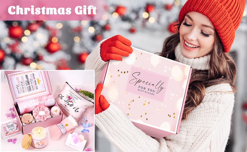 Gifts for Women,Birthday Gifts for Women Friendship,Spa Gifts Basket with Wine Tumbler,Gift Set for Women,Self Care Gift Idea for Mom,Her,Female Friend,Sister,Wife,Unique Gifts for Women