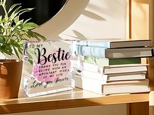 Best Friend Birthday Gifts for Women, Friendship Gifts for Women, Bestie Acrylic Puzzle Plaque Keepsake for Soul Sister Female Bestfriend Work Besties Birthdays, Graduation Gift for Her